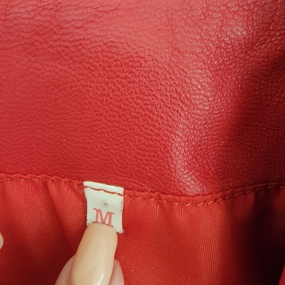 Vintage Sebastian Red Leather Vest - Picture 4 of 5